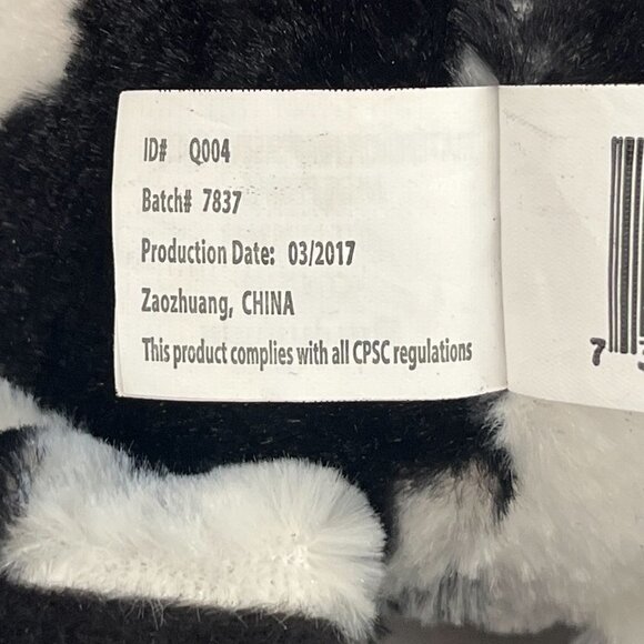 Kellytoy Spotted Cow Stuffed Animal Plush Toy Black White Medium Size 11" - Picture 9 of 9